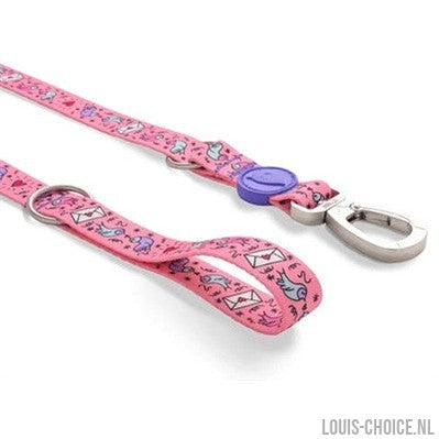 Morso Hondenriem Verstelbaar Gerecycled Sweet Tweet Roze-MORSO-Louis Choice