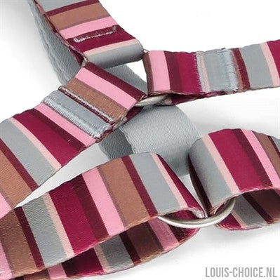 Morso Hondentuig H-Tuig Gerecycled Skyline Rood / Roze-MORSO-Louis Choice