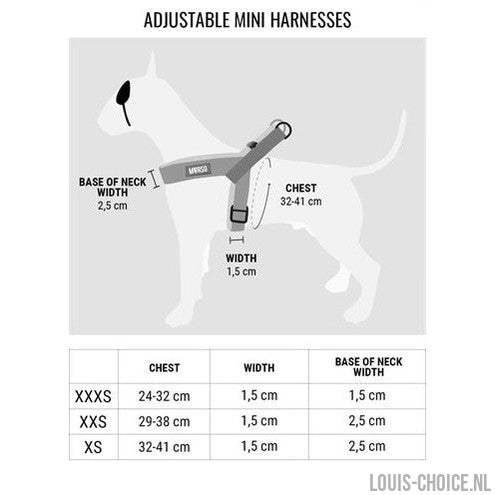 Morso Mini Hondentuig Verstelbaar Gerecycled Full Metal Dog Bruin-MORSO-Louis Choice