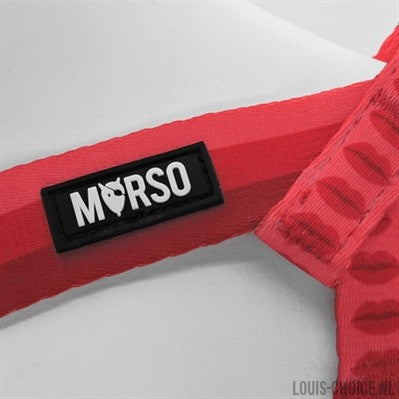 Morso Mini Hondentuig Verstelbaar Gerecycled Lipstick Roze-MORSO-Louis Choice