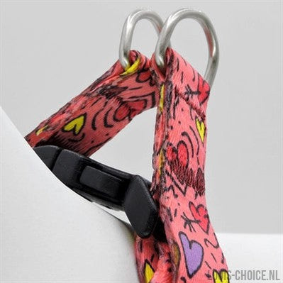 Morso Mini Hondentuig Verstelbaar Gerecycled Pink Think Roze-MORSO-Louis Choice