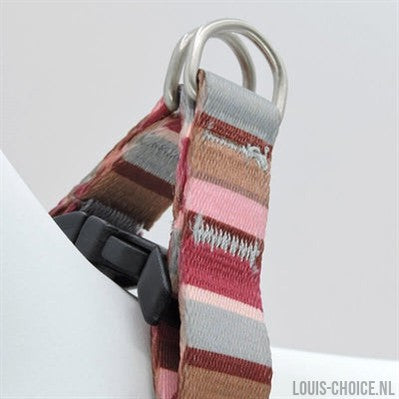 Morso Mini Hondentuig Verstelbaar Gerecycled Skyline Rood / Roze-MORSO-Louis Choice