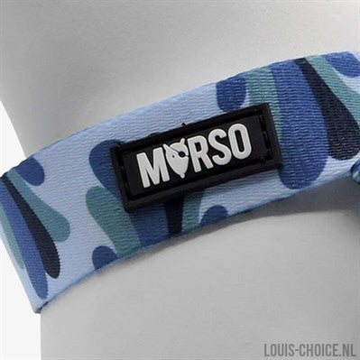 Morso Mini Hondentuig Verstelbaar Gerecycled Splash Blauw-MORSO-Louis Choice