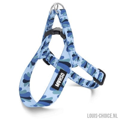 Morso Mini Hondentuig Verstelbaar Gerecycled Splash Blauw-MORSO-Louis Choice