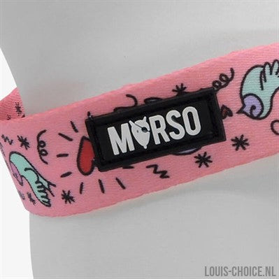 Morso Mini Hondentuig Verstelbaar Gerecycled Sweet Tweet Roze-MORSO-Louis Choice