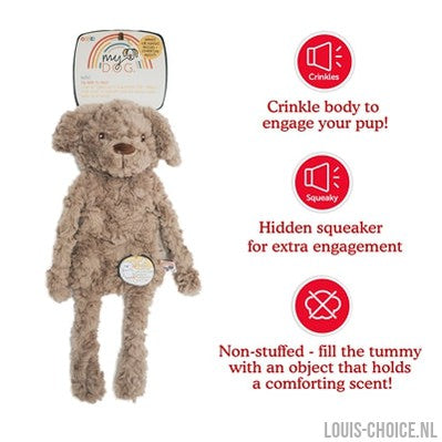 My Dog Hond Pluche Bruin-MY DOG-Louis Choice