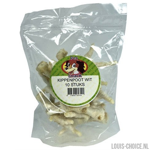 Petsnack Kippenpoten Wit-PETSNACK-Louis Choice