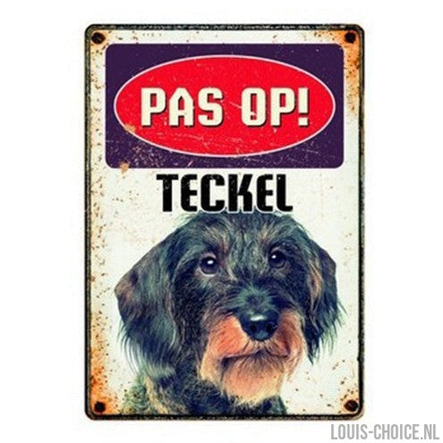 Plenty Gifts Waakbord Blik Teckel-PLENTY GIFTS-Louis Choice