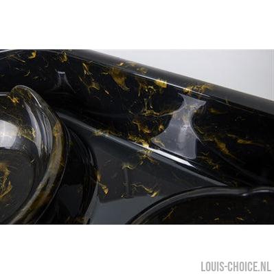 Savic Butler Voerbak En Drinkbak Met Plateau Marble Zwart / Goud-SAVIC-Louis Choice