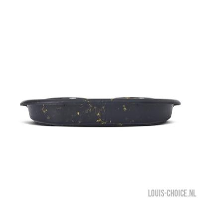 Savic Butler Voerbak En Drinkbak Met Plateau Marble Zwart / Goud-SAVIC-Louis Choice