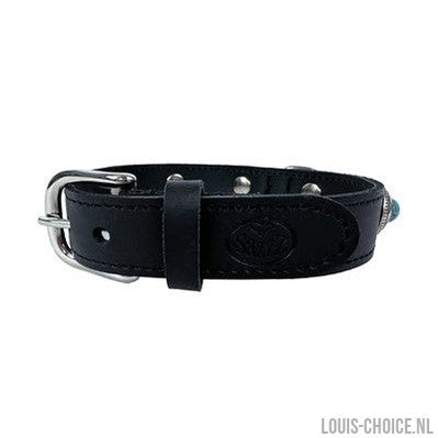 Sazzz Halsband Hond Adventure Stone Classic Leer Zwart-SAZZZ-Louis Choice