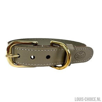 Sazzz Halsband Hond Braveheart Classic Leer Taupe-SAZZZ-Louis Choice