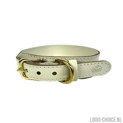 Sazzz Halsband Hond Pioneer Classic Leer Creme-SAZZZ-Louis Choice
