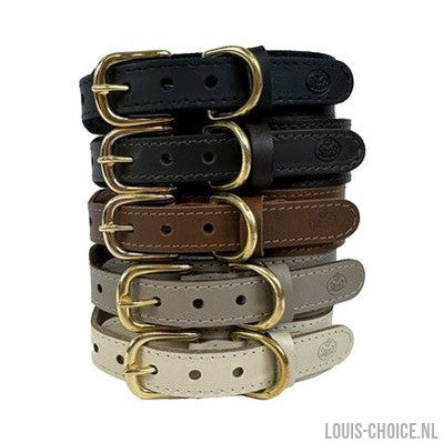 Sazzz Halsband Hond Pioneer Classic Leer Donkerbruin-SAZZZ-Louis Choice