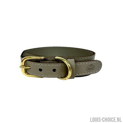 Sazzz Halsband Hond Pioneer Classic Leer Taupe-SAZZZ-Louis Choice