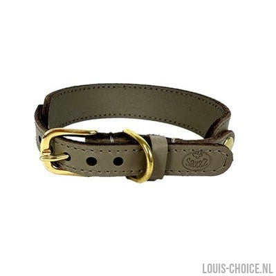 Sazzz Halsband Hond Sweetie Classic Leer Taupe-SAZZZ-Louis Choice