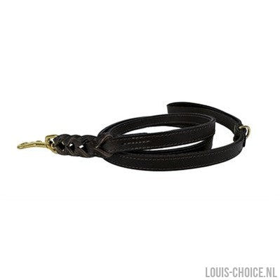Sazzz Hondenriem Passion Braided Classic Leer Donker Bruin-SAZZZ-Louis Choice