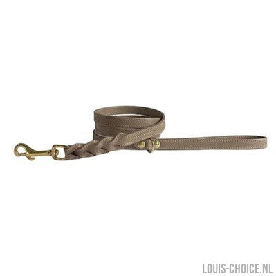 Sazzz Hondenriem Passion Braided Classic Leer Taupe-SAZZZ-Louis Choice