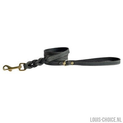 Sazzz Hondenriem Passion Braided Classic Leer Zwart-SAZZZ-Louis Choice