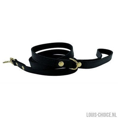 Sazzz Hondenriem Passion Classic Leer Zwart-SAZZZ-Louis Choice