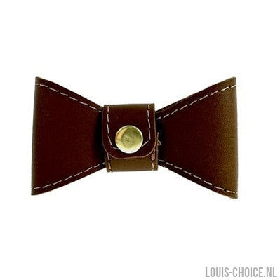 Sazzz Vlinderstrik Glamper Classic Leer Zadel Bruin-SAZZZ-Louis Choice