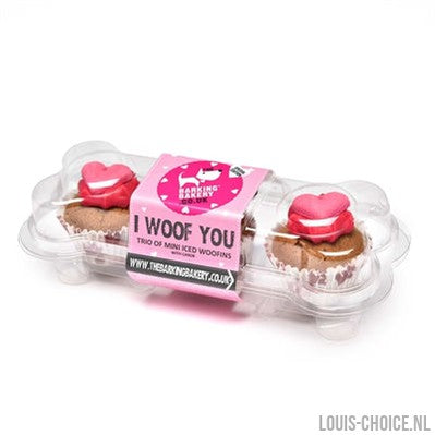 The Barkin Bakery I Woof You Valentine Mini Iced Woofins Trio Assorti-THE BARKIN BAKERY-Louis Choice