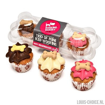 The Barkin Bakery Mini Iced Woofins Vanilla En Carob Trio Assorti-THE BARKIN BAKERY-Louis Choice