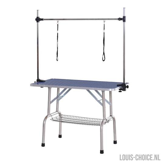 Topmast EazyGroomer Trimtafel - Antislip Werkblad Blauw - Dubbele Trimarm - 118 x 60 x 75 cm-Topmast-Louis Choice
