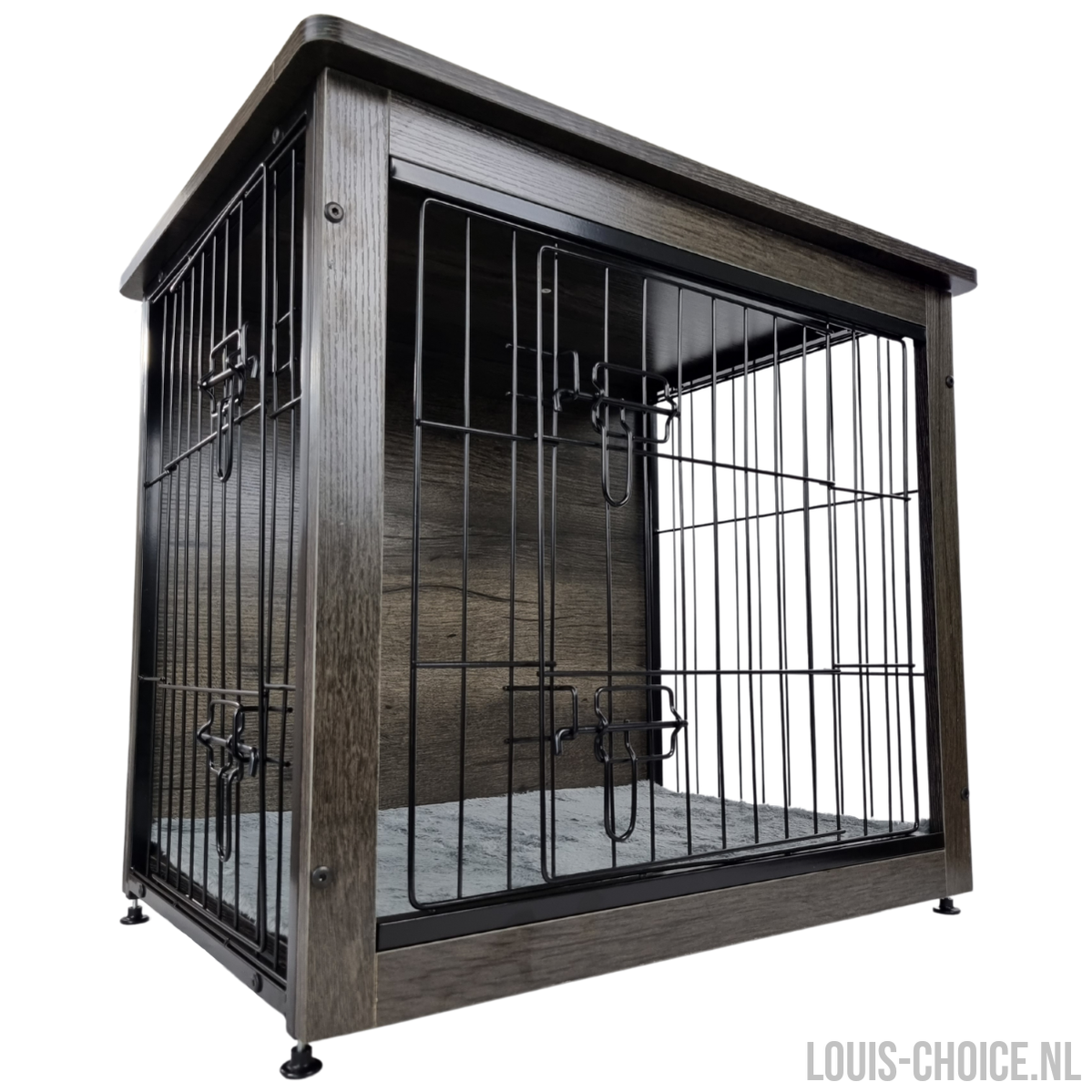 Topmast FurNiture Hondenbench - Donkergrijs - Met Benchmat - Diverse Maten-Topmast-Louis Choice