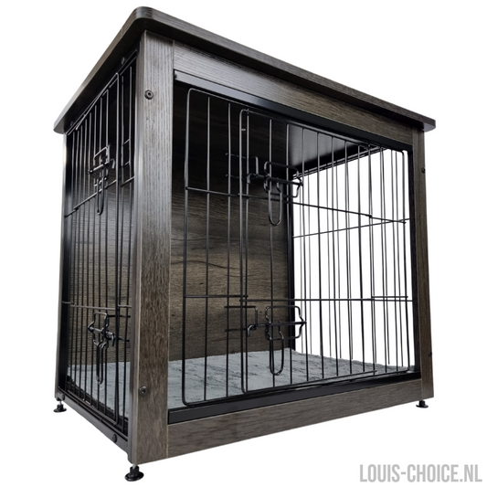Topmast FurNiture Hondenbench - Donkergrijs - Met Benchmat - Diverse Maten-Topmast-Louis Choice