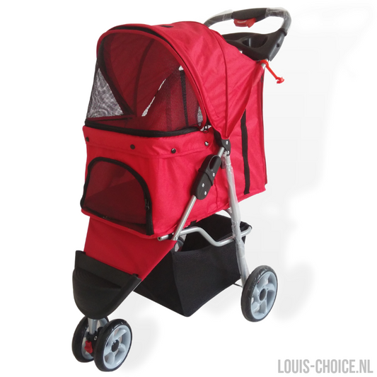 Topmast Hondenbuggy Modern - Rood - 3 Wielen-Topmast-Louis Choice