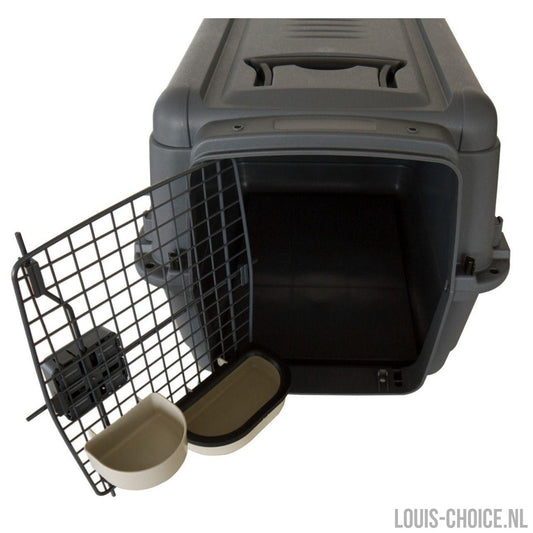 Topmast Pawsport Reisbench - Transportbox - Antraciet - Diverse Maten-Topmast-Louis Choice