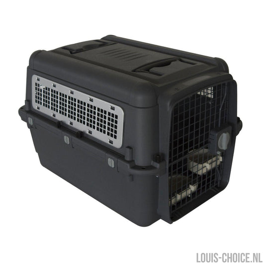 Topmast Pawsport Reisbench - Transportbox - Antraciet - Diverse Maten-Topmast-Louis Choice