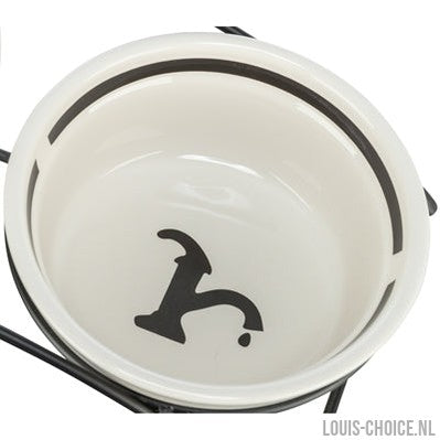 Trixie Drinkbak Hond Water Keramiek Wit / Zwart-TRIXIE-Louis Choice