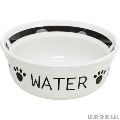 Trixie Drinkbak Hond Water Keramiek Wit / Zwart-TRIXIE-Louis Choice