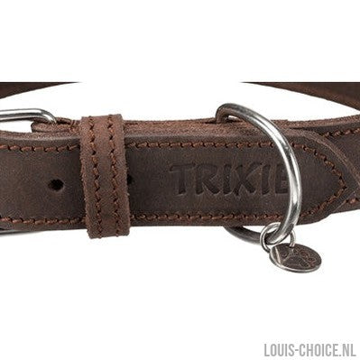 Trixie Halsband Hond Rustic Vetleer Donkerbruin-TRIXIE-Louis Choice