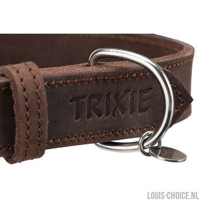 Trixie Halsband Hond Rustic Vetleer Donkerbruin-TRIXIE-Louis Choice