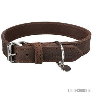 Trixie Halsband Hond Rustic Vetleer Donkerbruin-TRIXIE-Louis Choice
