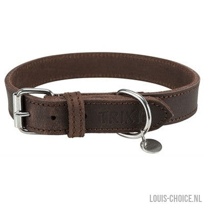 Trixie Halsband Hond Rustic Vetleer Donkerbruin-TRIXIE-Louis Choice