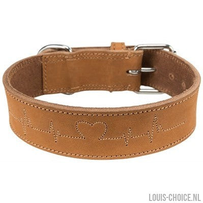 Trixie Halsband Hond Rustic Vetleer Heartbeat Bruin-TRIXIE-Louis Choice