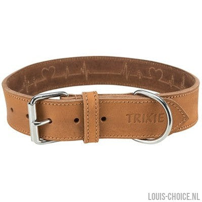Trixie Halsband Hond Rustic Vetleer Heartbeat Bruin-TRIXIE-Louis Choice
