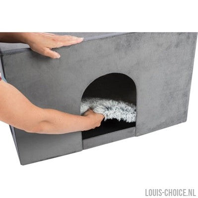 Trixie Hondenmand Huis Harvey Met Trap Grijs / Wit-TRIXIE-Louis Choice