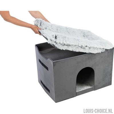 Trixie Hondenmand Huis Harvey Met Trap Grijs / Wit-TRIXIE-Louis Choice