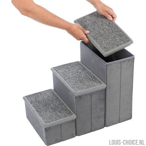 Trixie Hondenmand Huis Harvey Met Trap Grijs / Wit-TRIXIE-Louis Choice