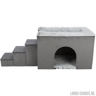 Trixie Hondenmand Huis Harvey Met Trap Grijs / Wit-TRIXIE-Louis Choice