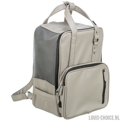 Trixie Hondentas Rugtas Citystyle Kunstleer Lichtgrijs-TRIXIE-Louis Choice