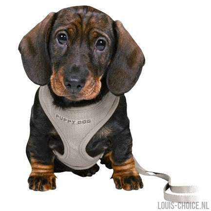 Trixie Junior Puppytuig Soft Met Riem Lichtgrijs-TRIXIE-Louis Choice