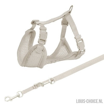Trixie Junior Puppytuig Soft Met Riem Lichtgrijs-TRIXIE-Louis Choice