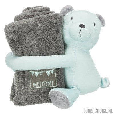 Trixie Junior Speelset Deken En Beer Grijs / Mintgroen-TRIXIE-Louis Choice