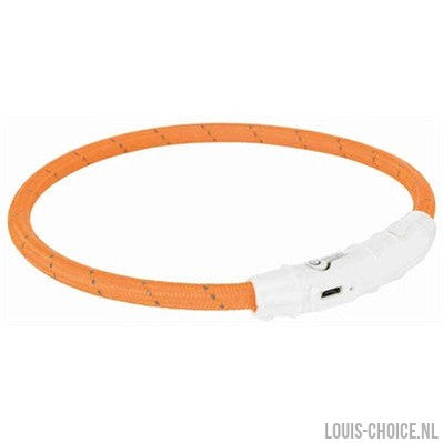 Trixie Lichtgevende Halsband Hond Flash Usb Tpu / Nylon Oranje-TRIXIE-Louis Choice